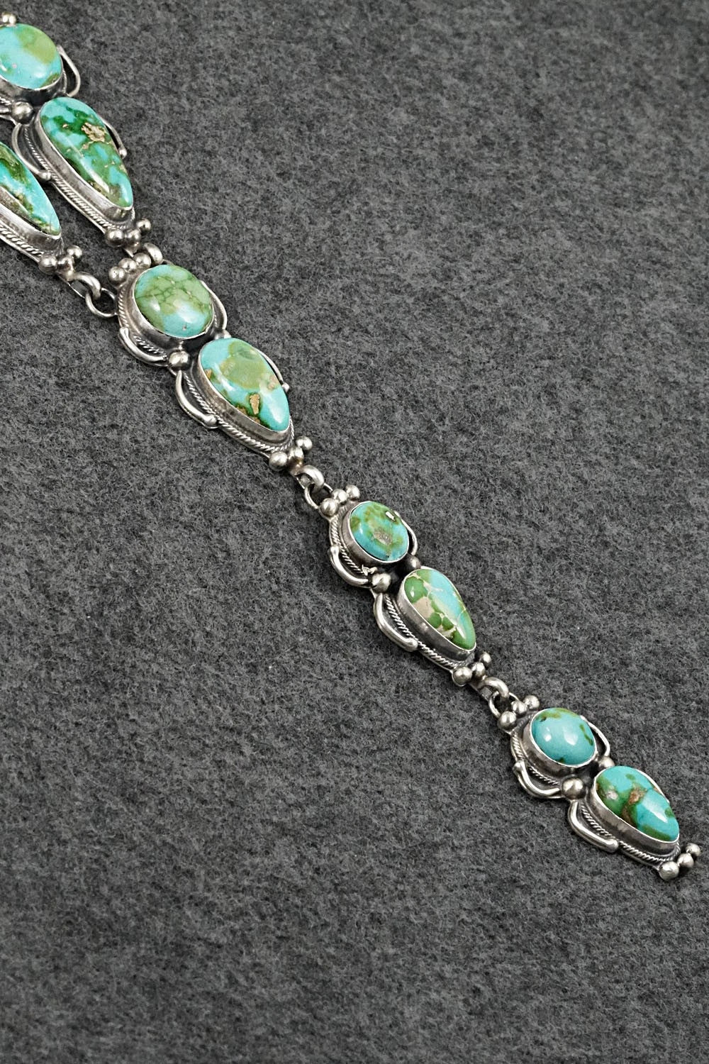 Turquoise & Sterling Silver Necklace and Earrings Set - Kathleen Livingston
