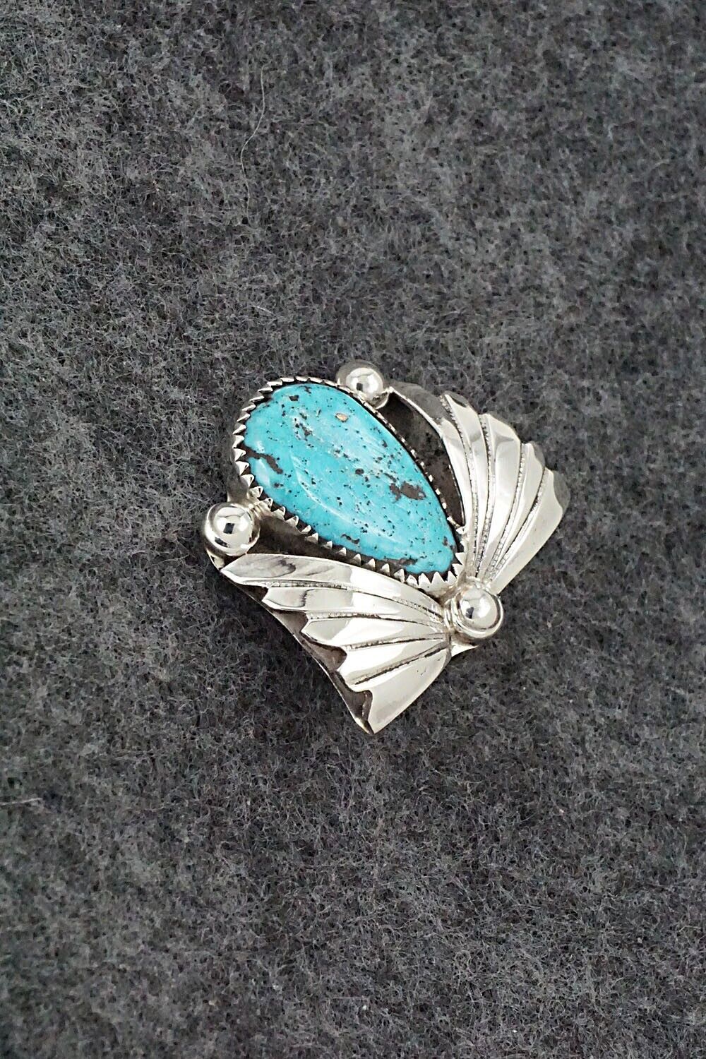 Turquoise & Sterling Silver Pendant - Lyolita Tsattie
