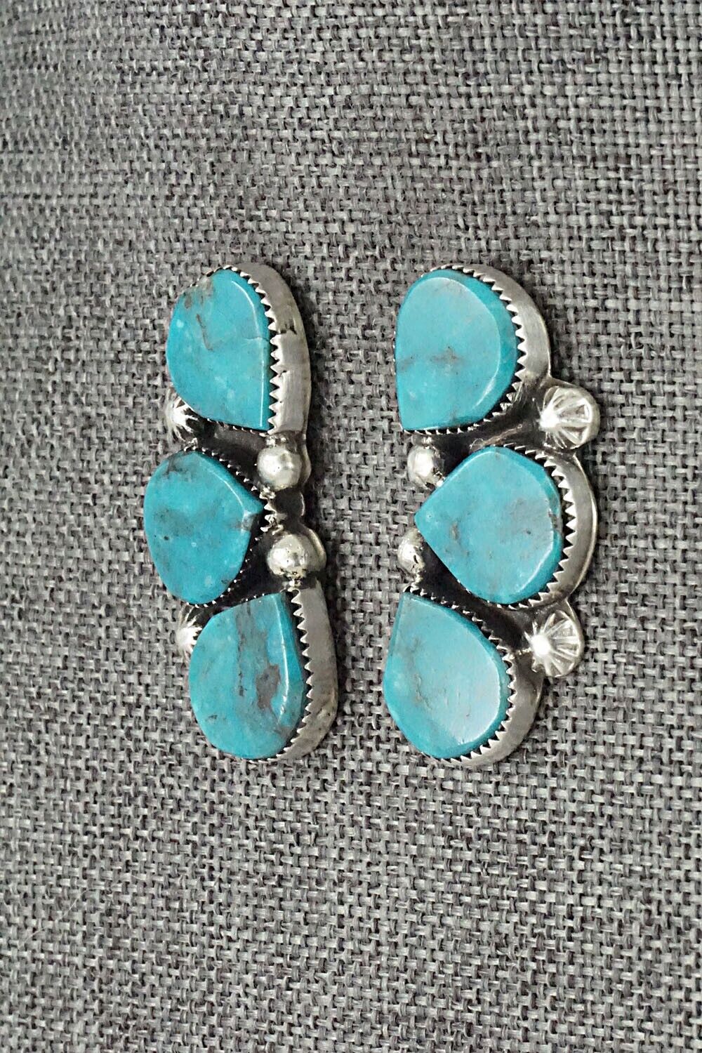 Turquoise & Sterling Silver Earrings - Selina Warner