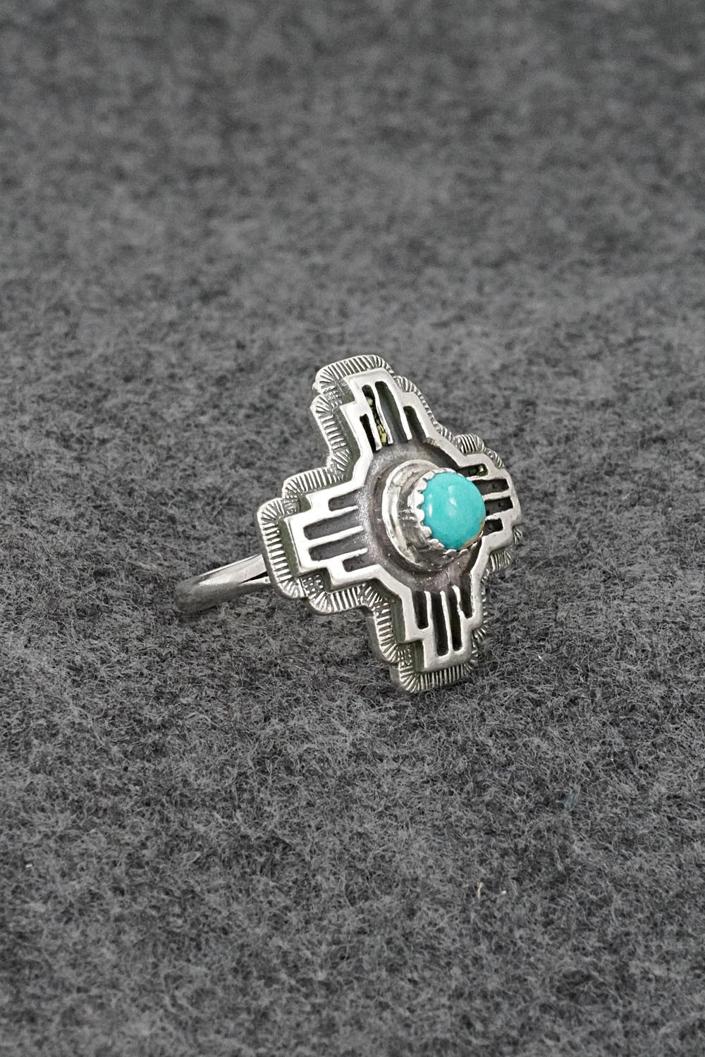 Turquoise and Sterling Silver Ring - Letricia Largo - Size 9
