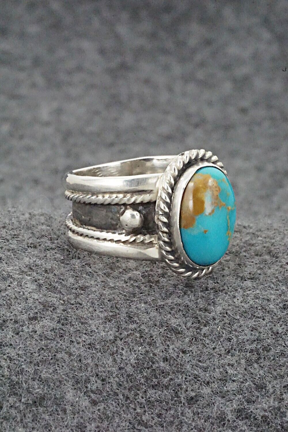 Turquoise & Sterling Silver Ring - Thomas Yazzie - Size 9