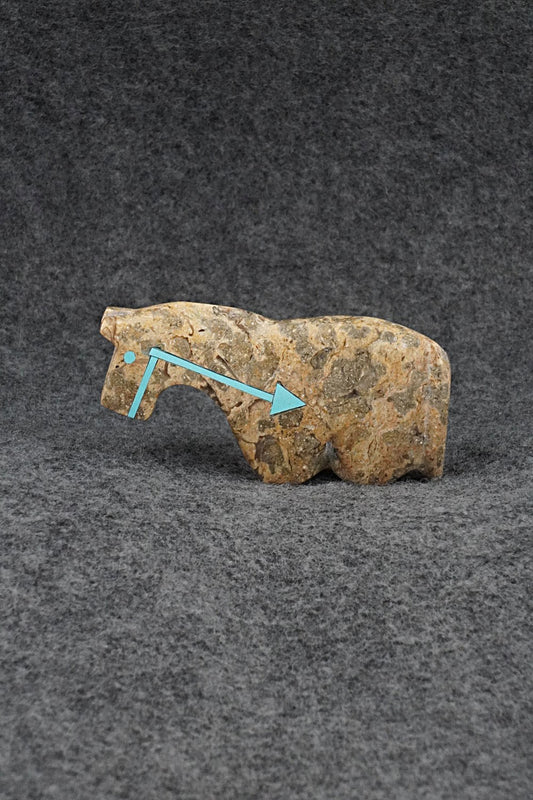 Horse Zuni Fetish Carving - Bernard Laiwakete