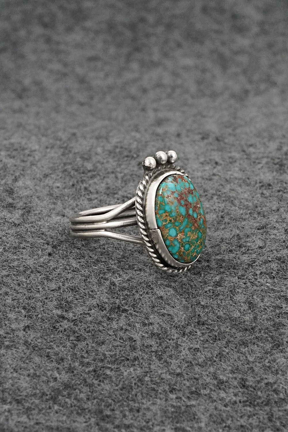 Turquoise & Sterling Silver Ring - Rena Begay - Size 7.5