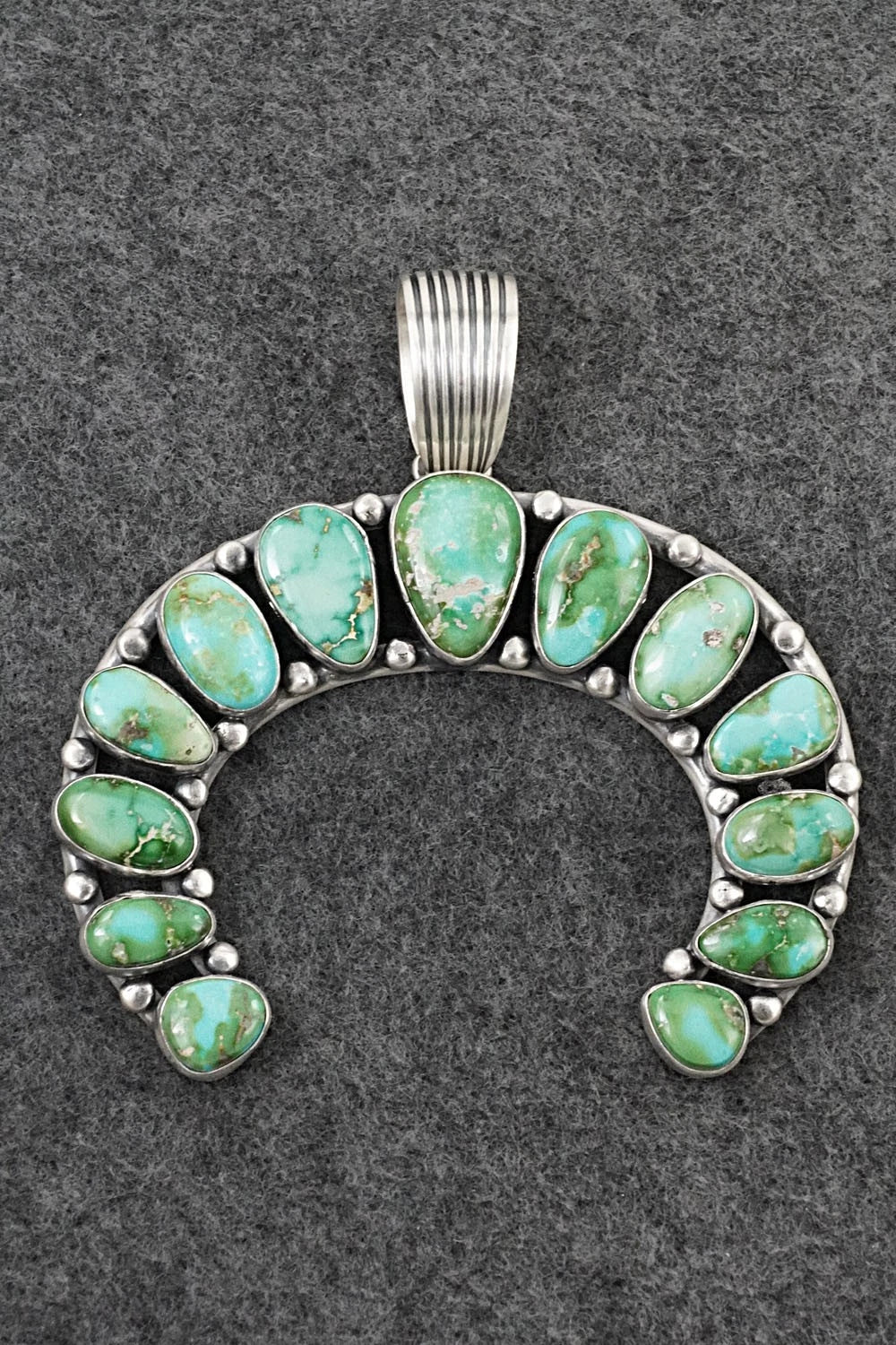 Turquoise & Sterling Silver Naja Pendant - Randy Boyd