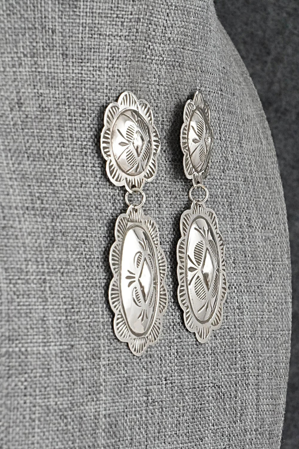 Sterling Silver Earrings - Bertha Begay