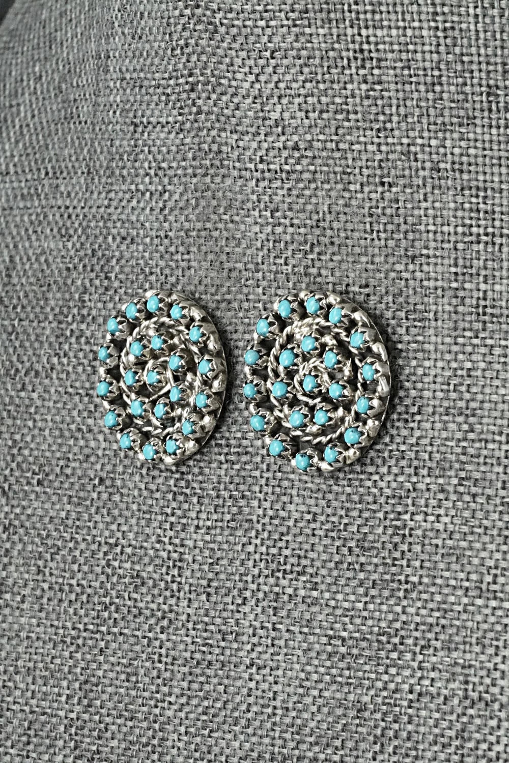 Turquoise & Sterling Silver Earrings - Randy Hooee