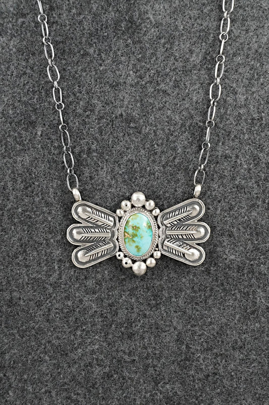 Turquoise & Sterling Silver Necklace - Verley Betone