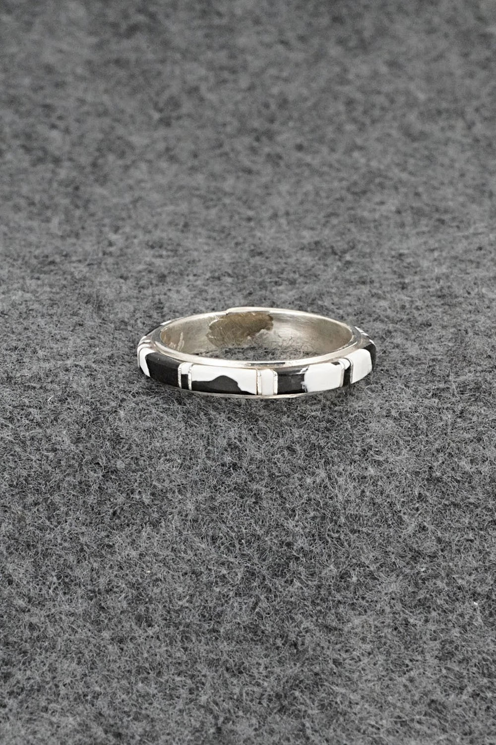 White Buffalo & Sterling Silver Ring - Terrance Panteah - Size 12.5