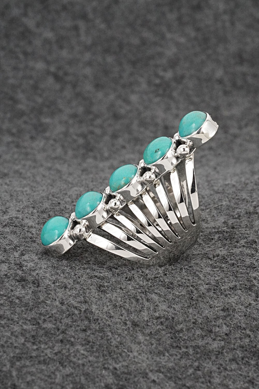 Turquoise & Sterling Silver Ring - Thomas Yazzie - Size 7
