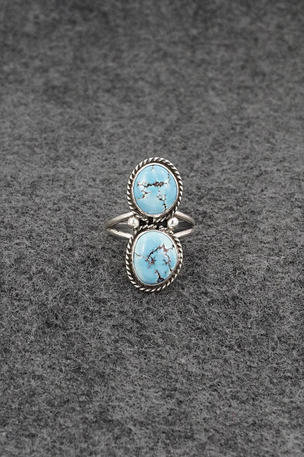 Turquoise & Sterling Silver Ring - Eugene Gruber - Size 7