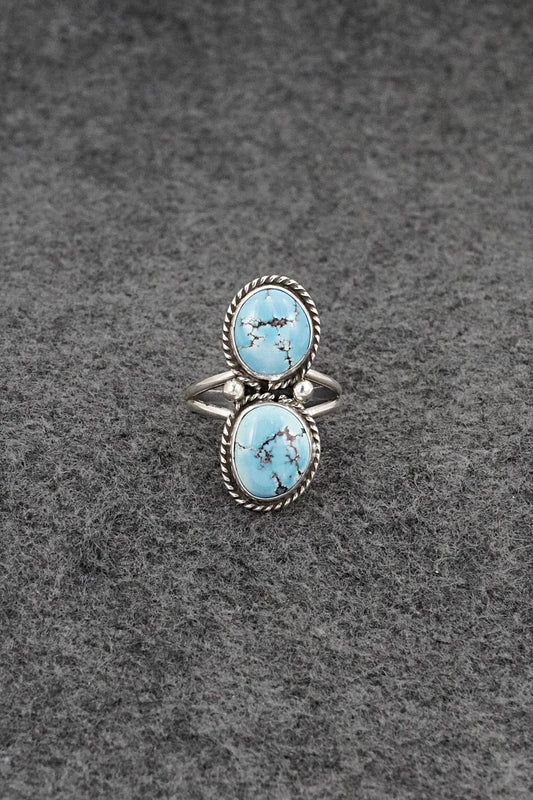 Turquoise & Sterling Silver Ring - Eugene Gruber - Size 7