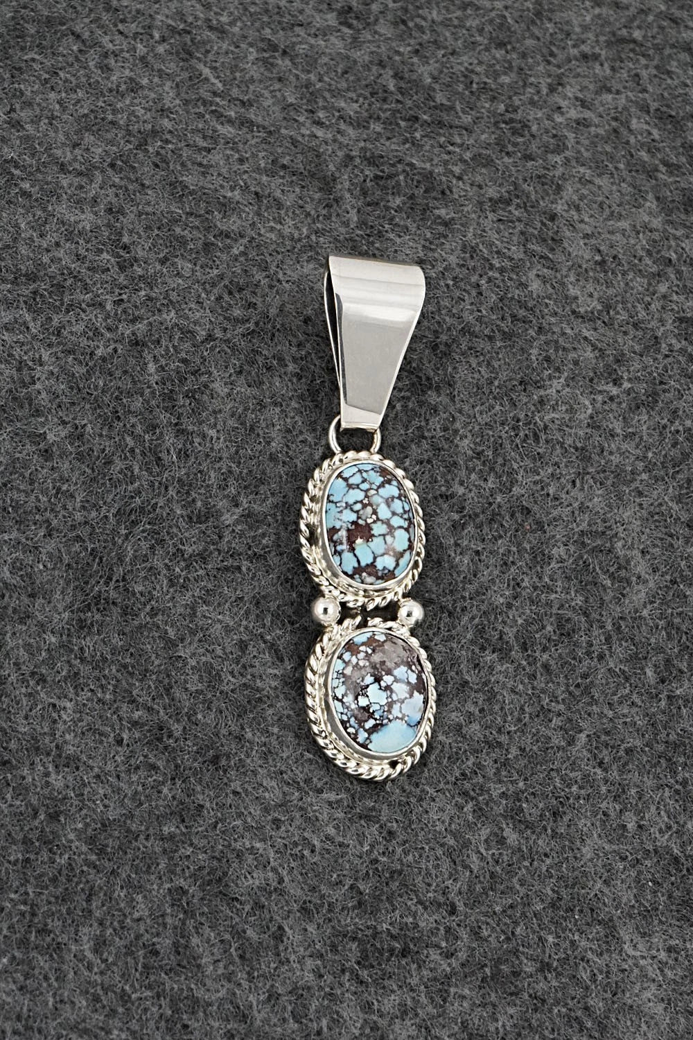Turquoise & Sterling Silver Pendant - Eugene Gruber
