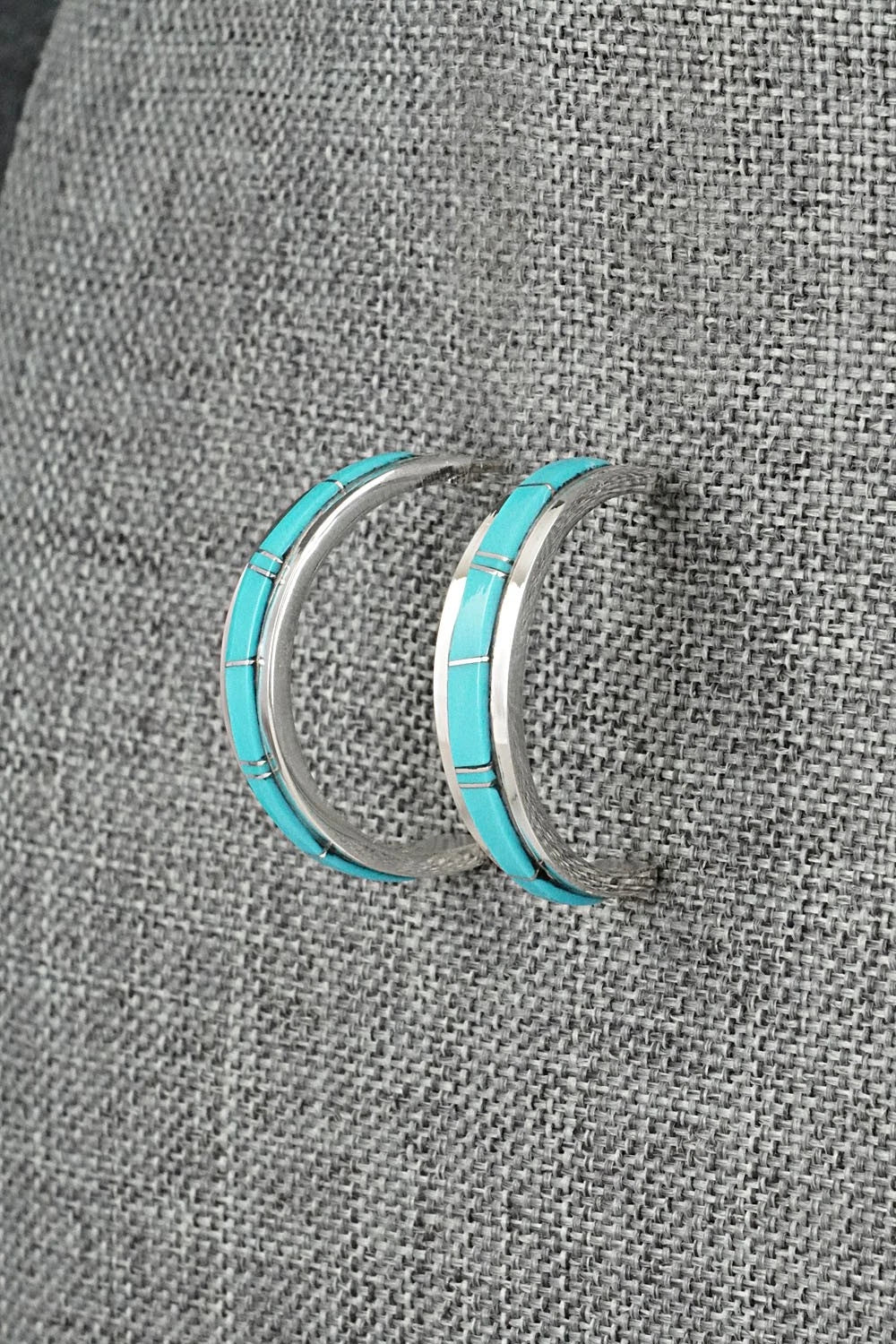 Turquoise & Sterling Silver Earrings - Wilbert Muskett Jr.