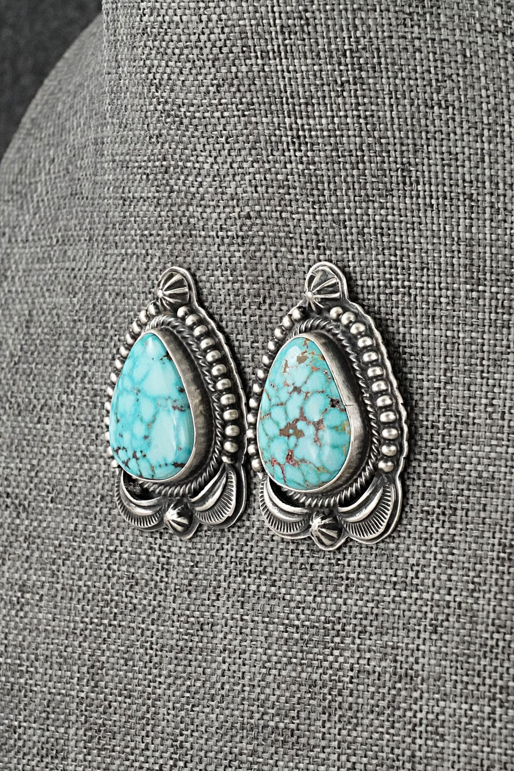 Turquoise & Sterling Silver Necklace and Earrings Set - Randy Boyd