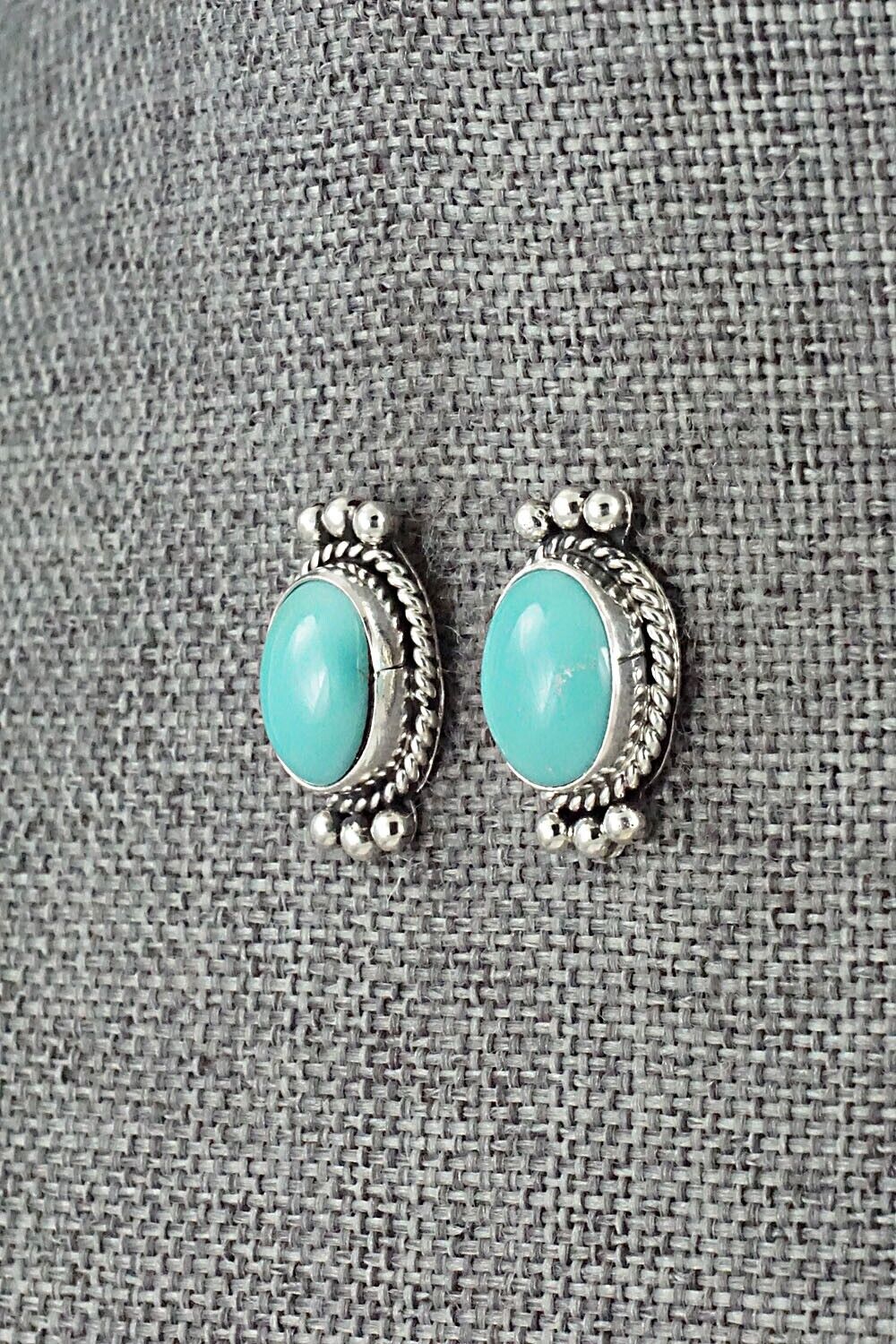 Turquoise & Sterling Silver Earrings - Rena Begay