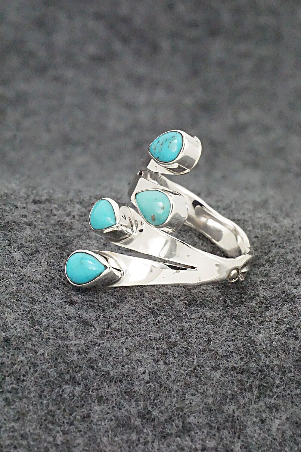 Turquoise & Sterling Silver Ring - Thomas Yazzie - Size 9.5