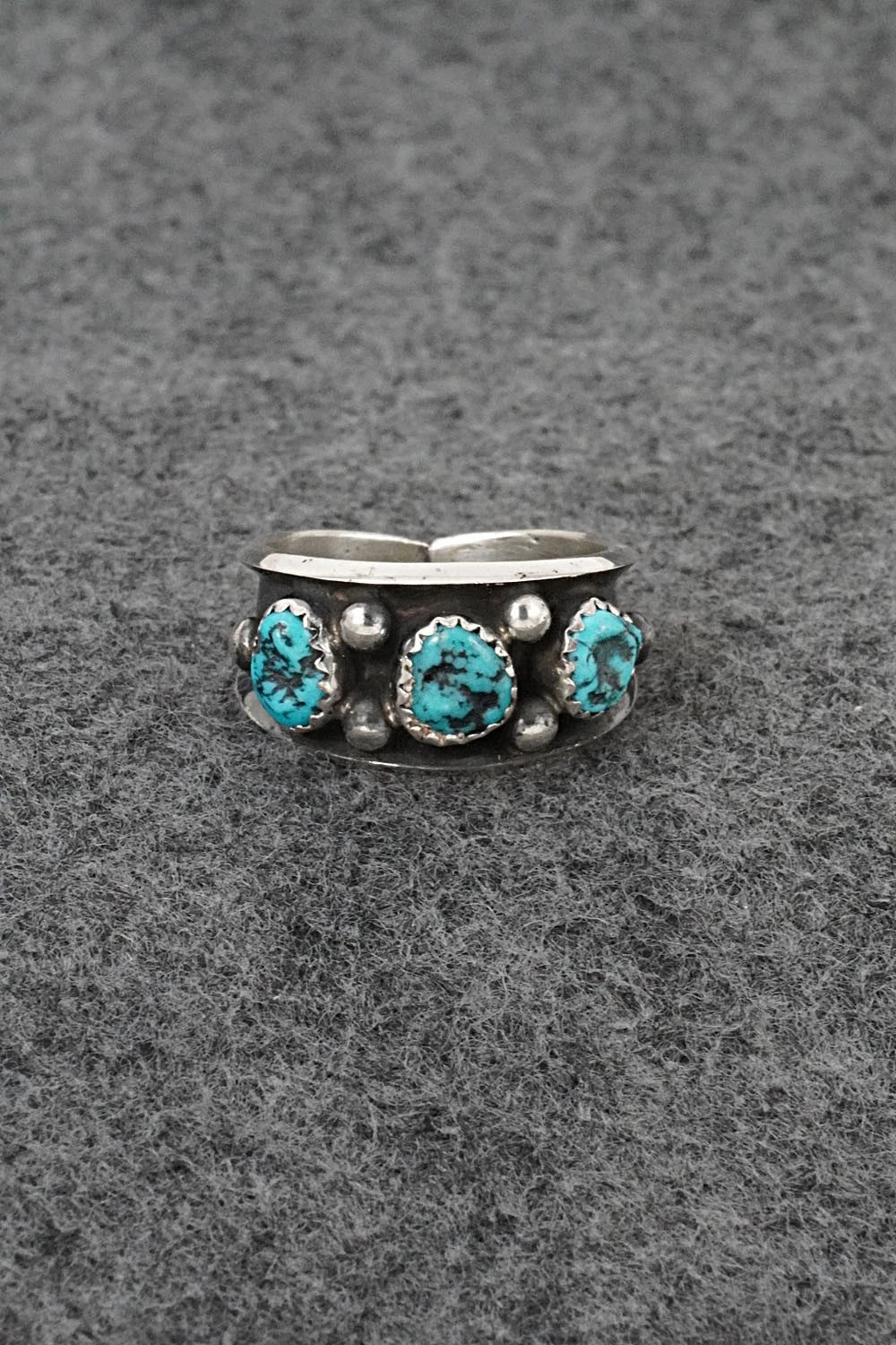 Turquoise & Sterling Silver Ring - Paul Largo - Size 8.75