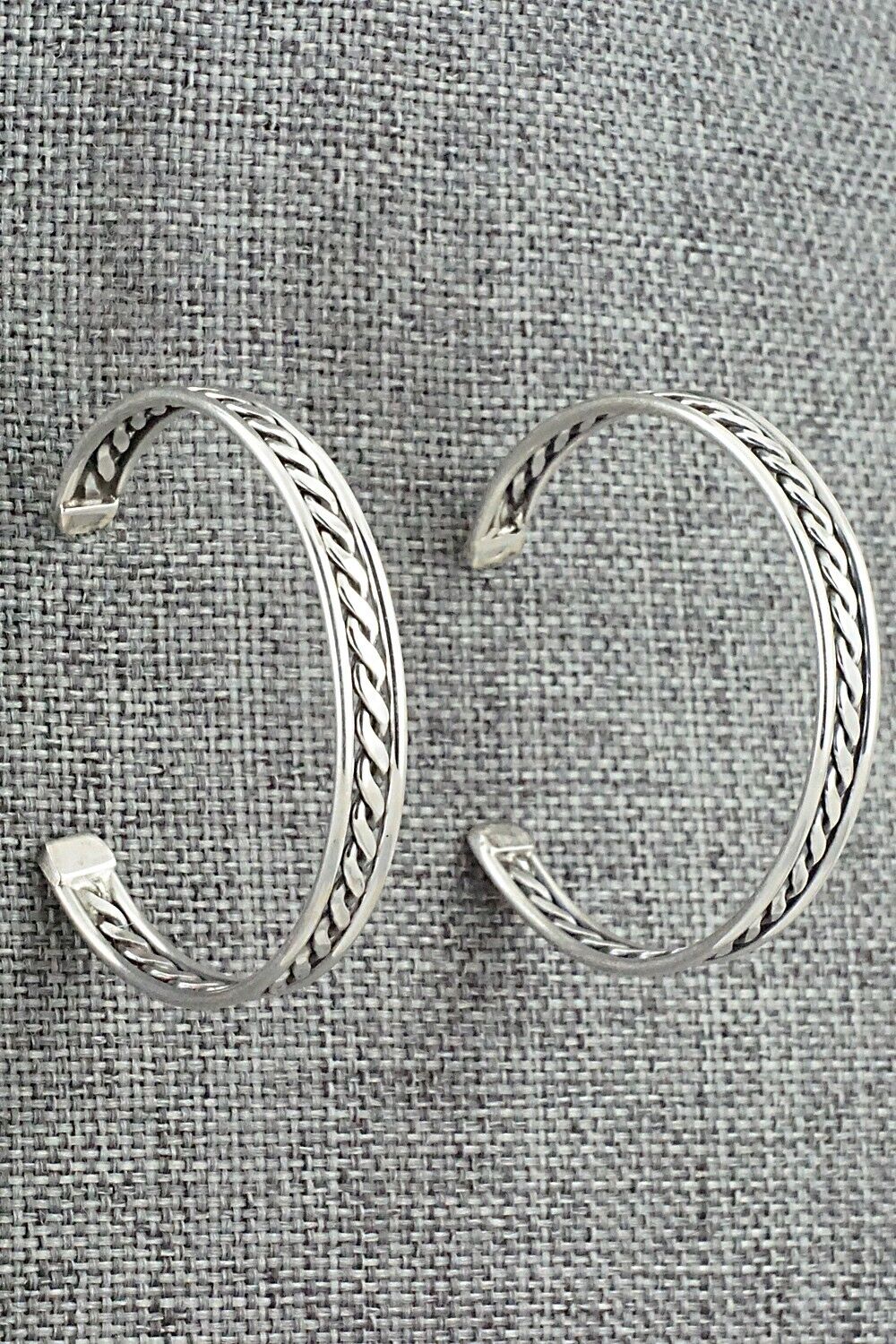 Sterling Silver Hoop Earrings - Elaine Tahe