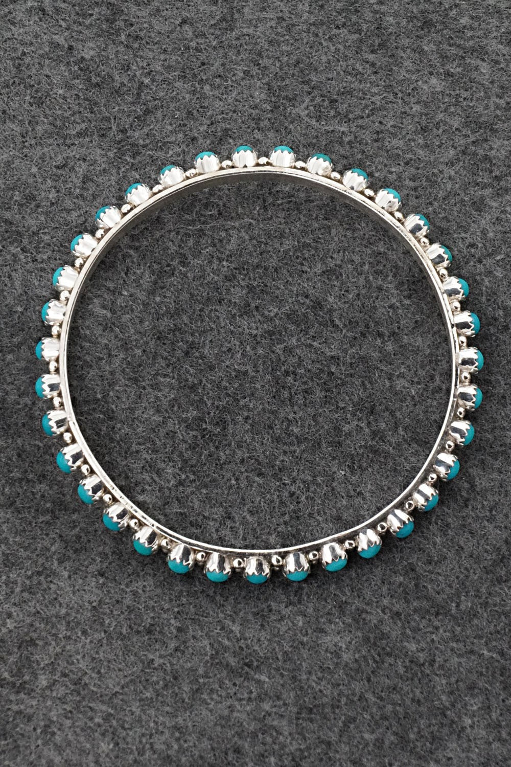 Turquoise & Sterling Silver Bangle - Gaynell Parker
