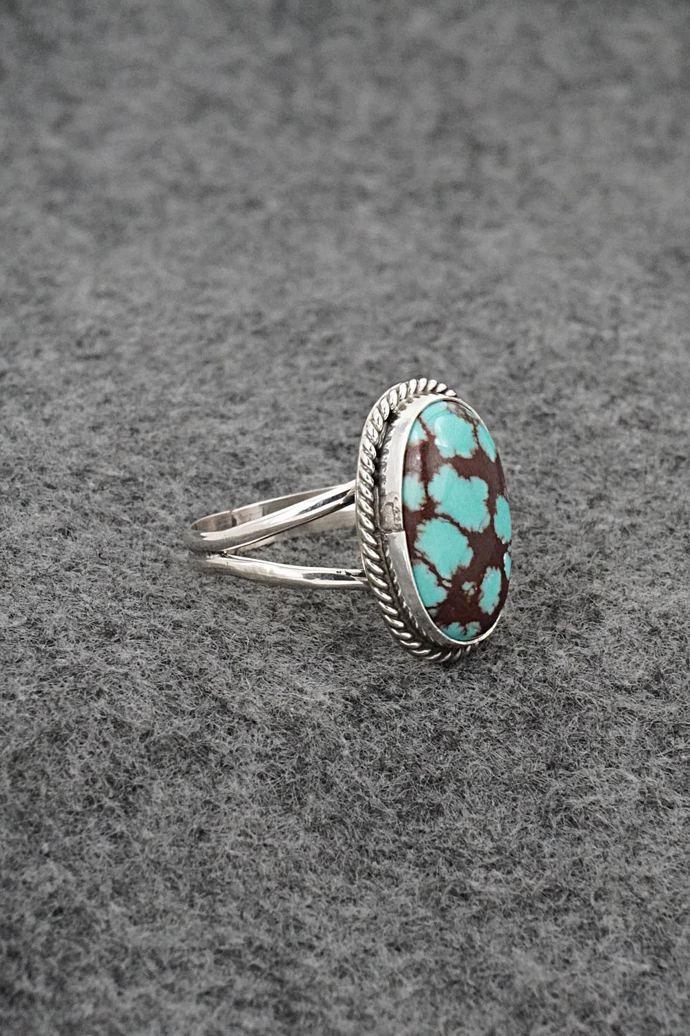 Turquoise & Sterling Silver Ring - Eugene Gruber - Size 9