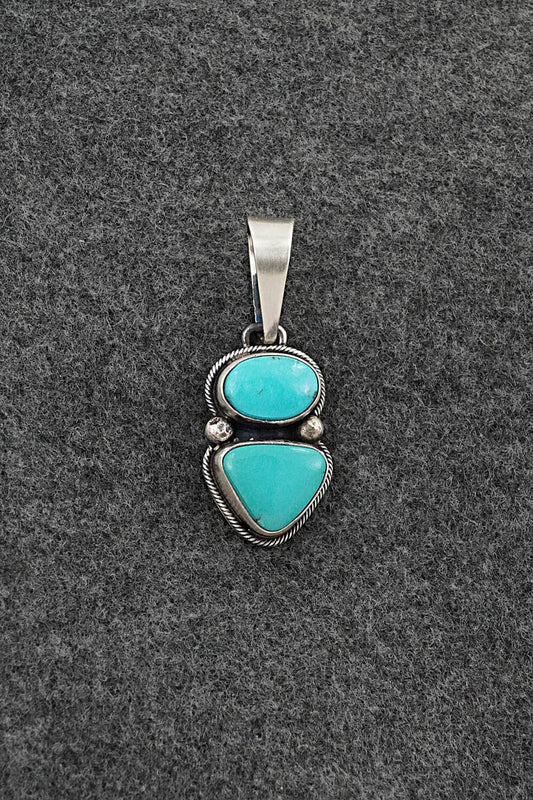 Turquoise & Sterling Silver Pendant - Darrin Livingston