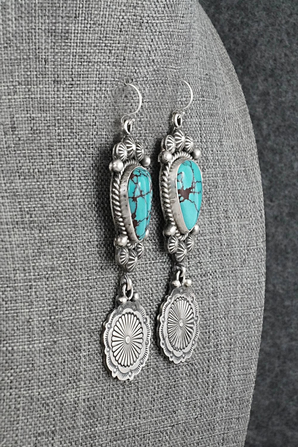 Turquoise & Sterling Silver Earrings - Michael Calladitto