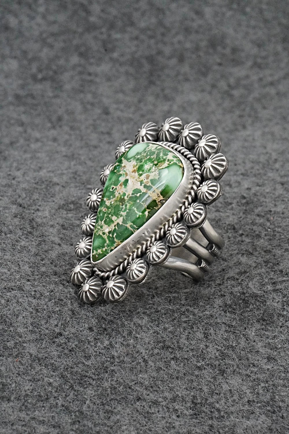 Turquoise & Sterling Silver Ring - Michael Calladitto - Size 9.5