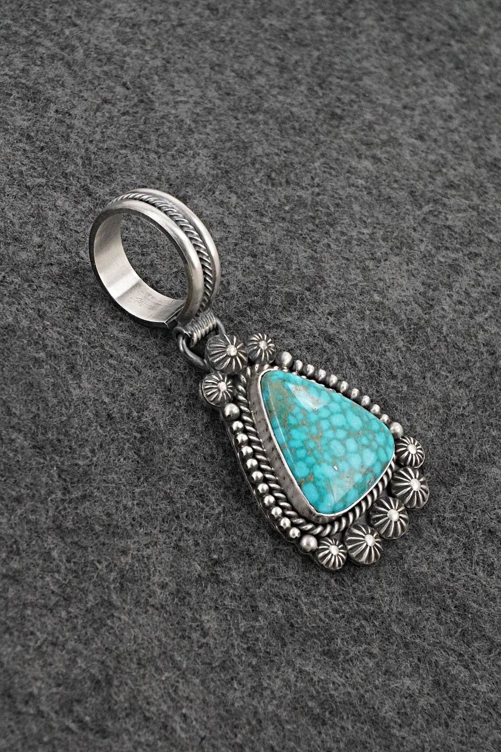 Turquoise & Sterling Silver Pendant - Michael Calladitto