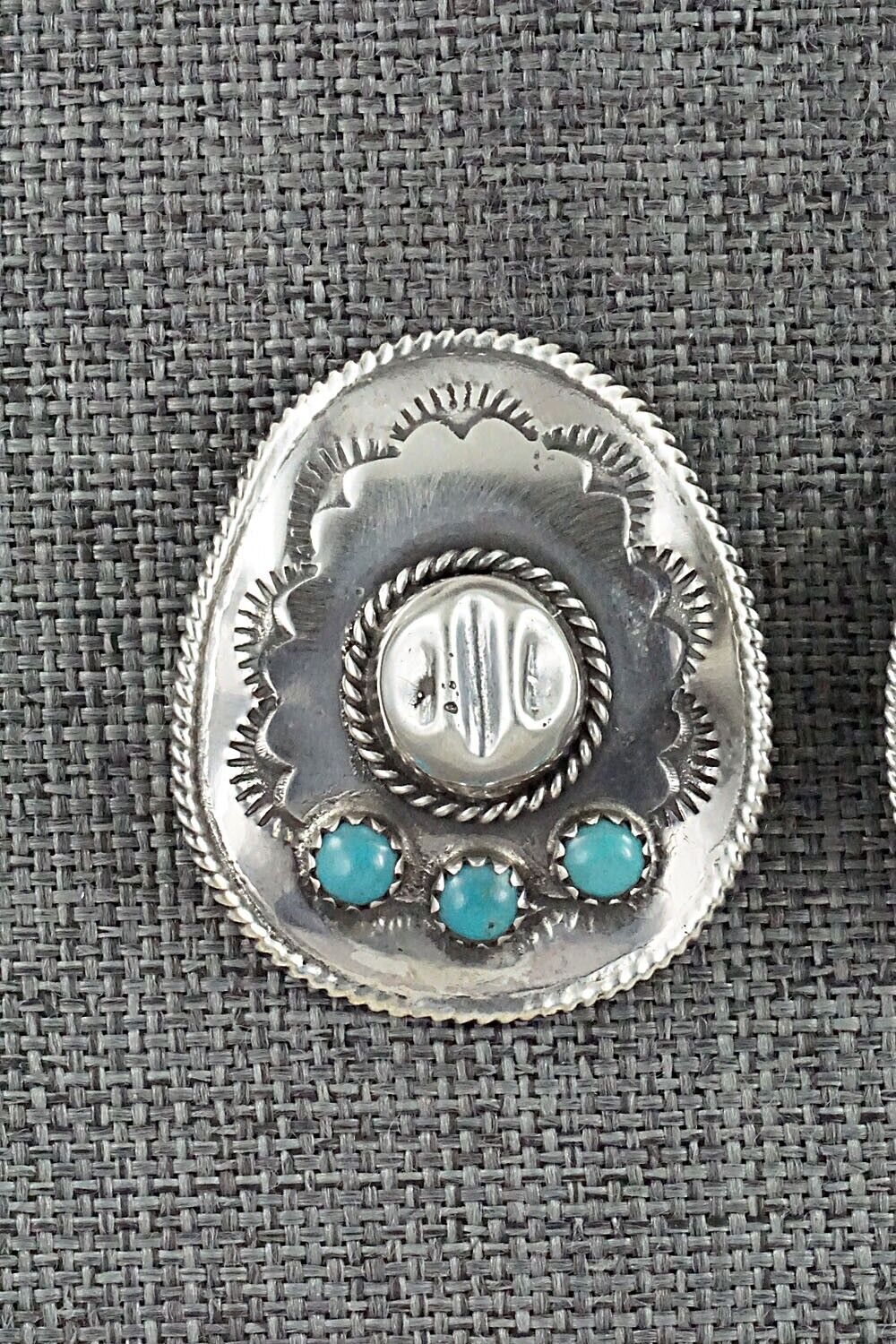 Turquoise & Sterling Silver Earrings - Bobby Platero