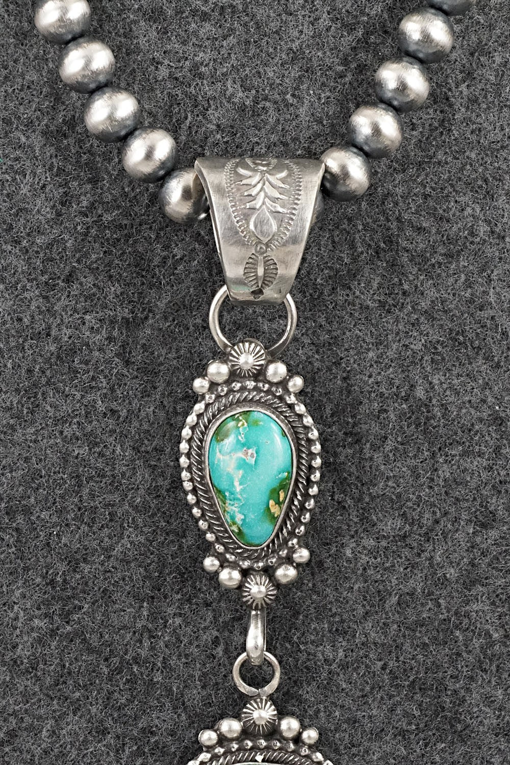 Turquoise & Sterling Silver Necklace - Tom Lewis