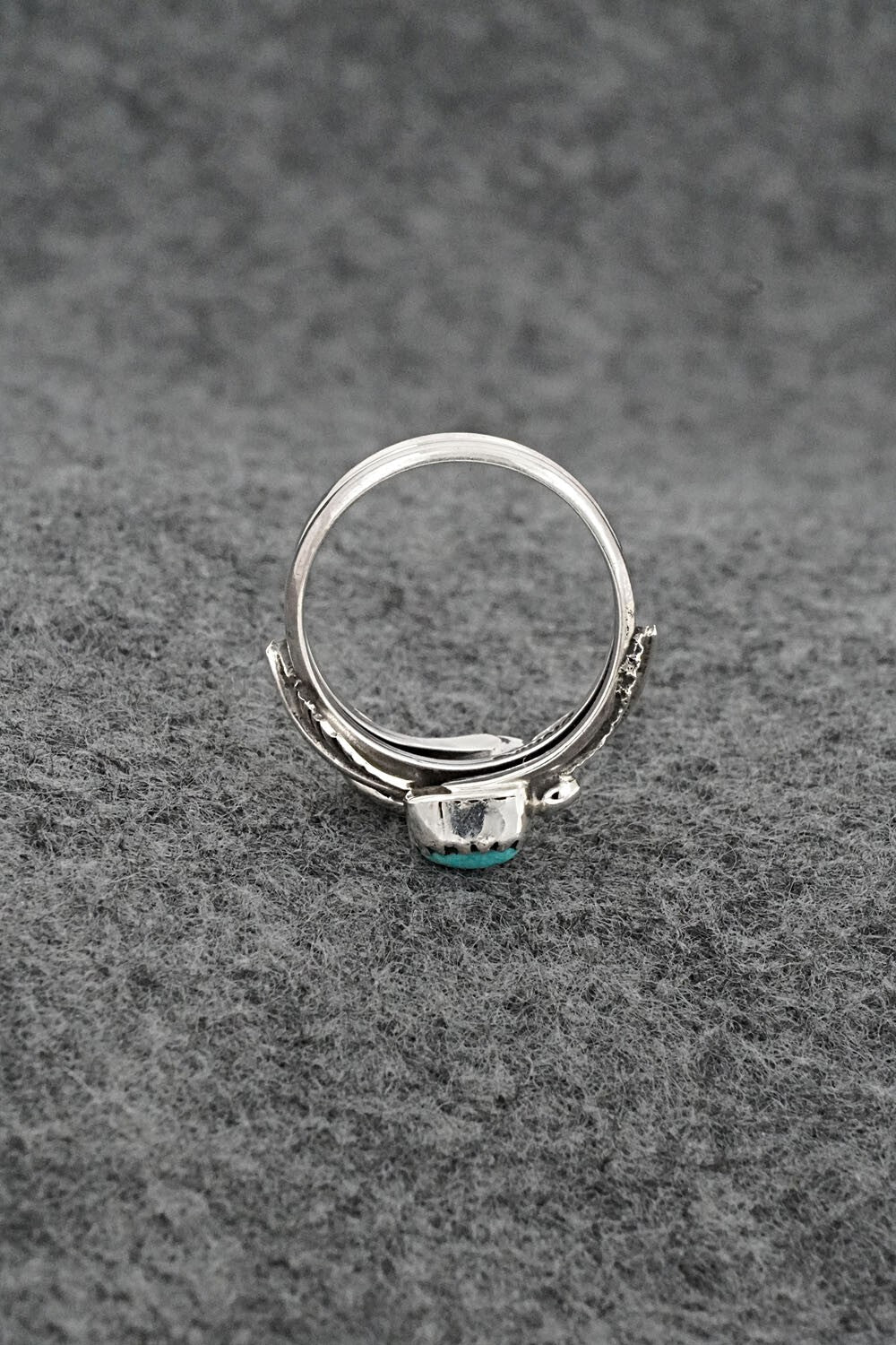 Turquoise & Sterling Silver Ring - Harry B. Yazzie - Size 6.5