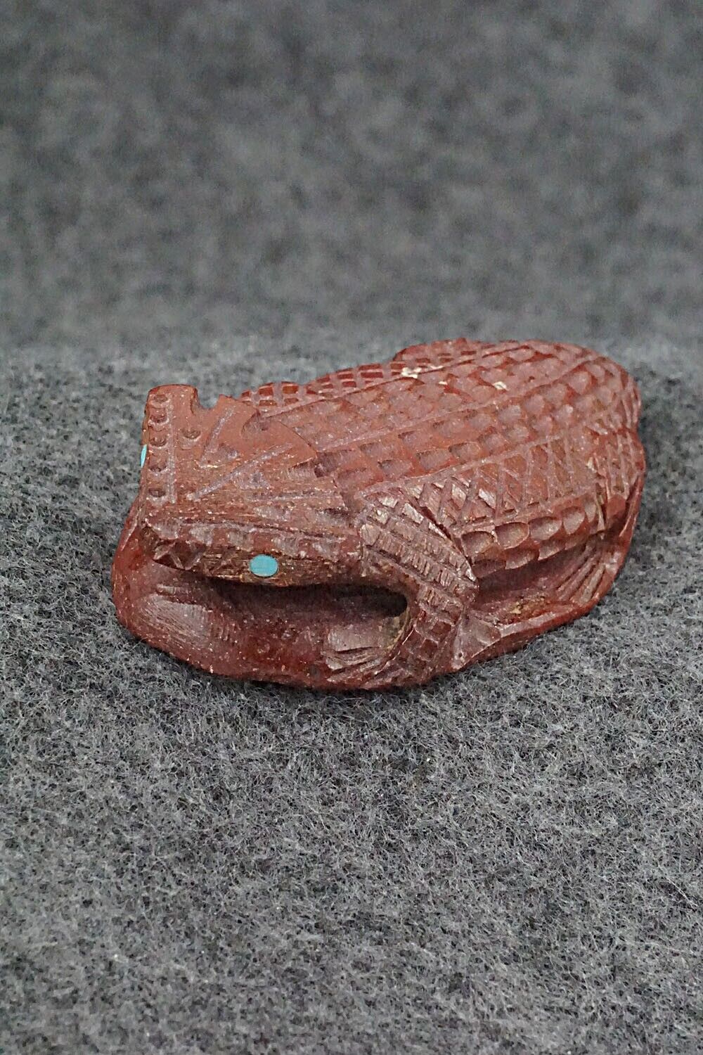Horned Toad Zuni Fetish Carving - Jensen Charlie