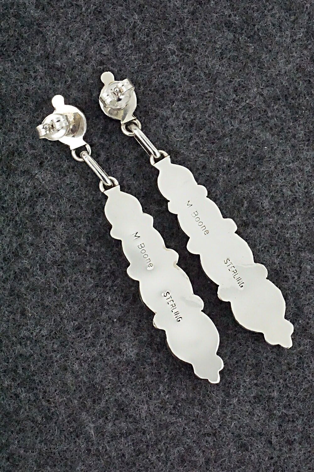 Coral & Sterling Silver Earrings - Michael Boone