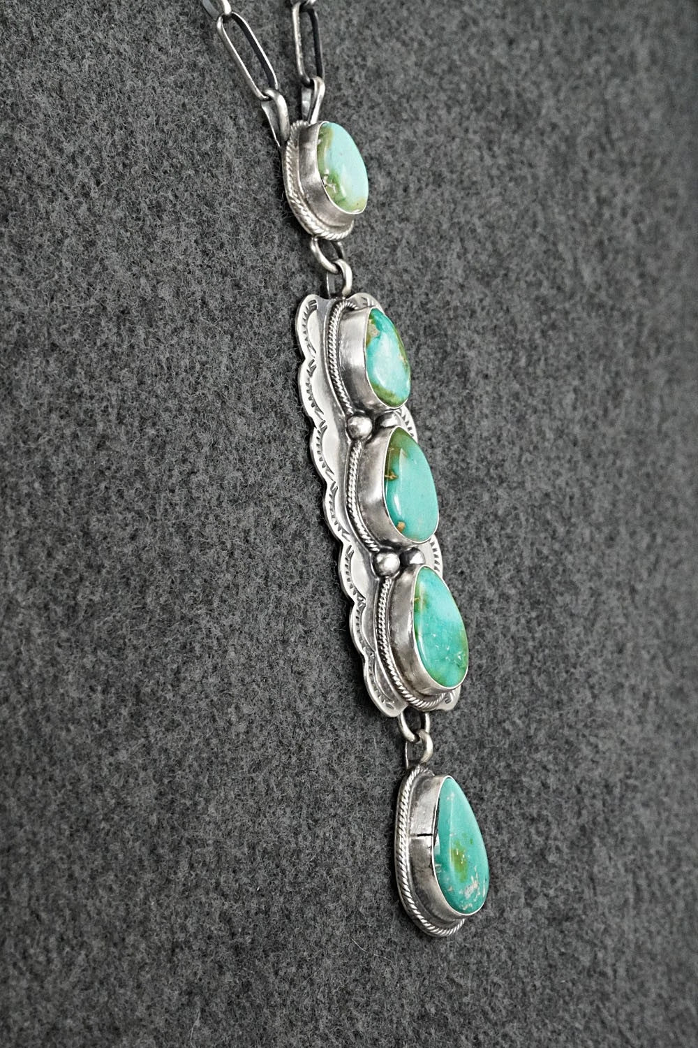 Turquoise & Sterling Silver Necklace - Bobby Johnson