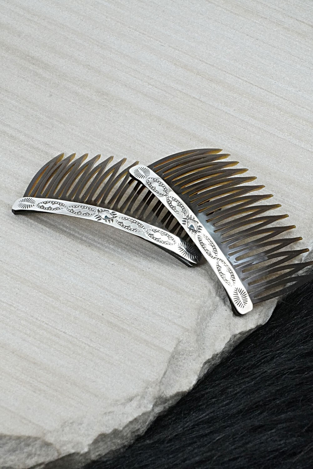 Sterling Silver Hair Combs - Bertha Begay