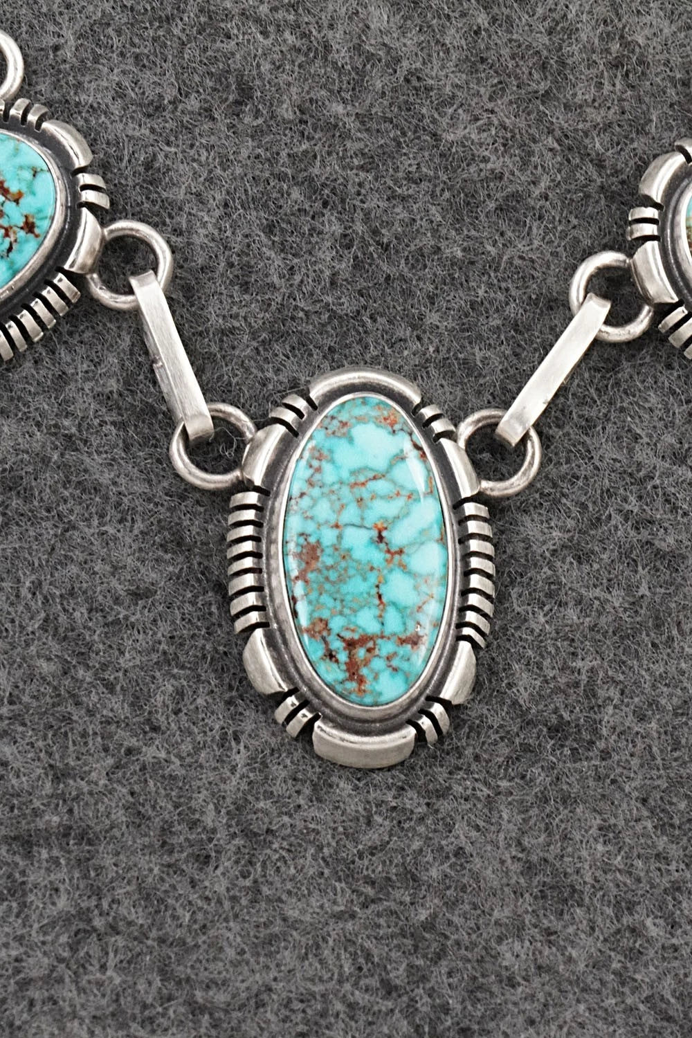 Turquoise & Sterling Silver Necklace and Earrings Set - Mark Yazzie