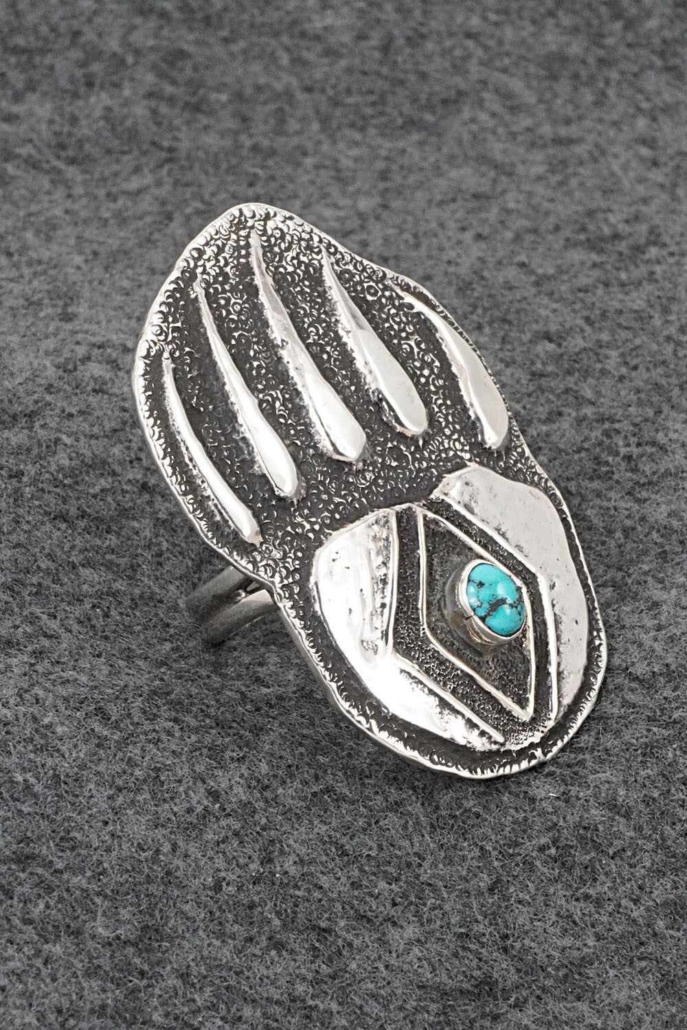 Turquoise & Sterling Silver Ring - Virgil Reeder - 12