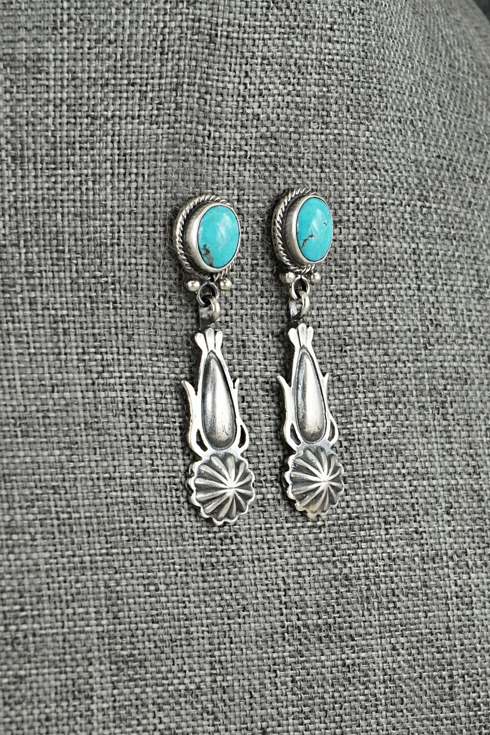 Turquoise & Sterling Silver Earrings - Verley Betone