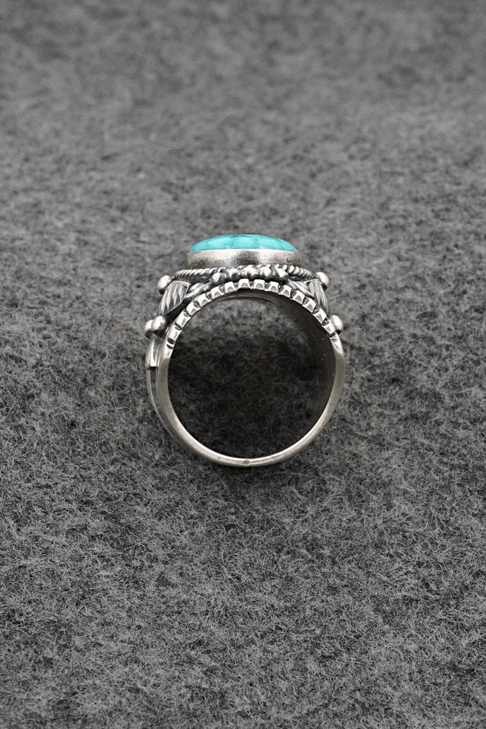 Turquoise & Sterling Silver Ring - Derrick Gordon - Size 7.5