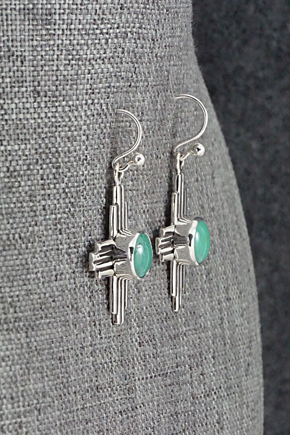 Turquoise and Sterling Silver Earrings - Raymond Coriz
