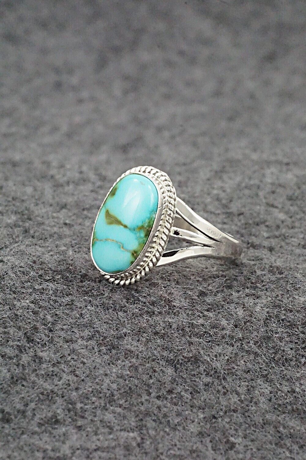 Turquoise & Sterling Silver Ring - Alice Rose Saunders - Size 8