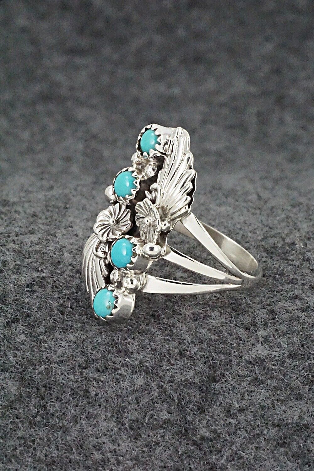 Turquoise & Sterling Silver Ring - Alice Rose Saunders - Size 8.5