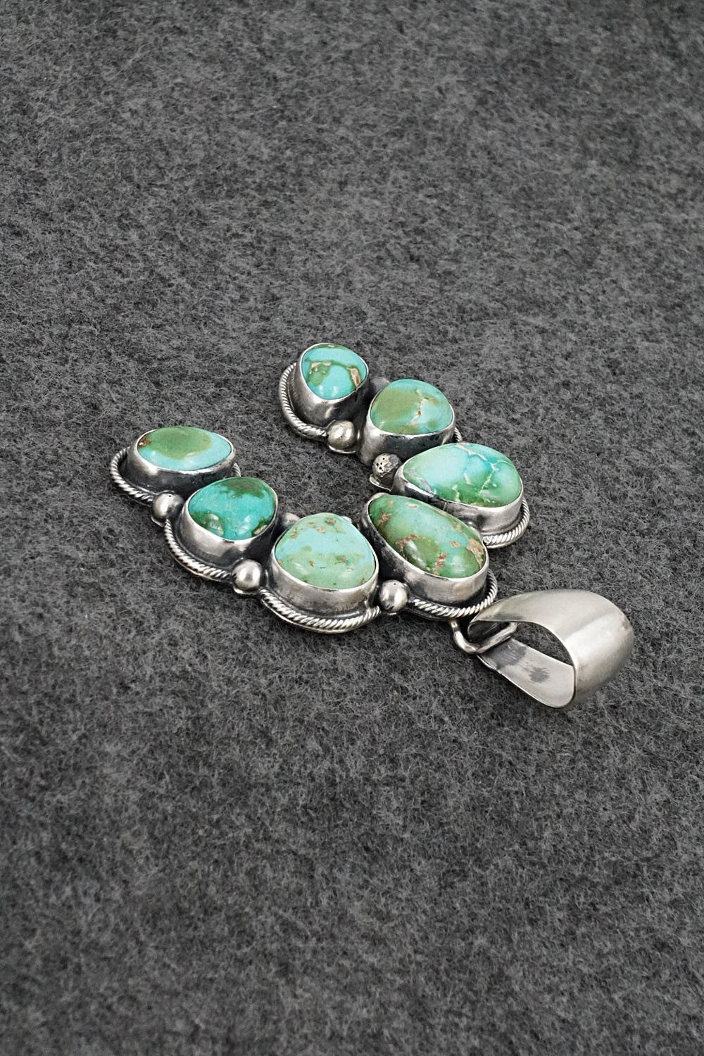 Turquoise & Sterling Silver Pendant - Paul Livingston