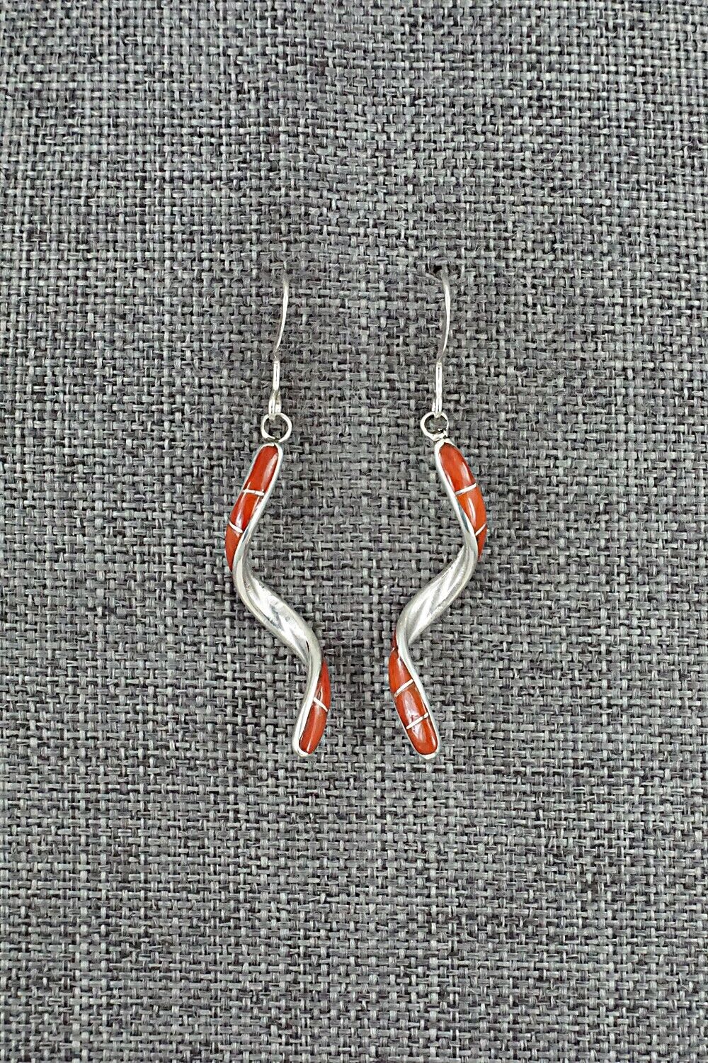 Coral & Sterling Silver Earrings - Ira Johnson