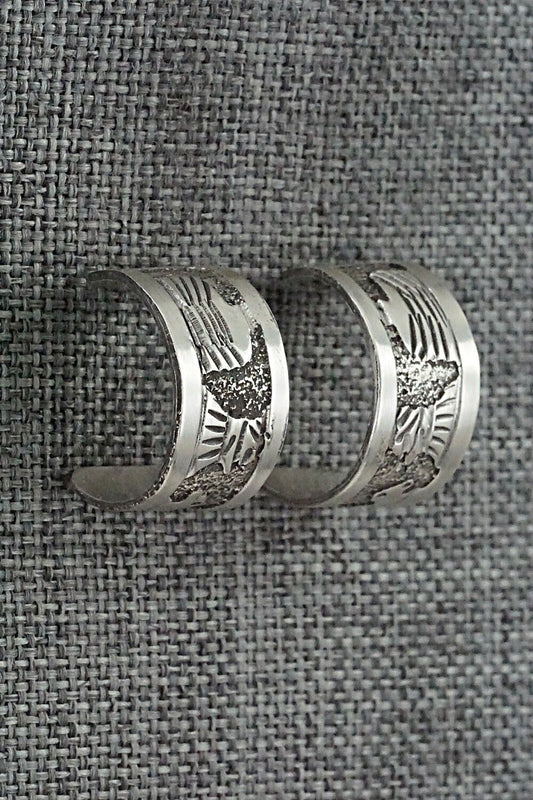 Sterling Silver Hoop Earrings - Elaine Becenti