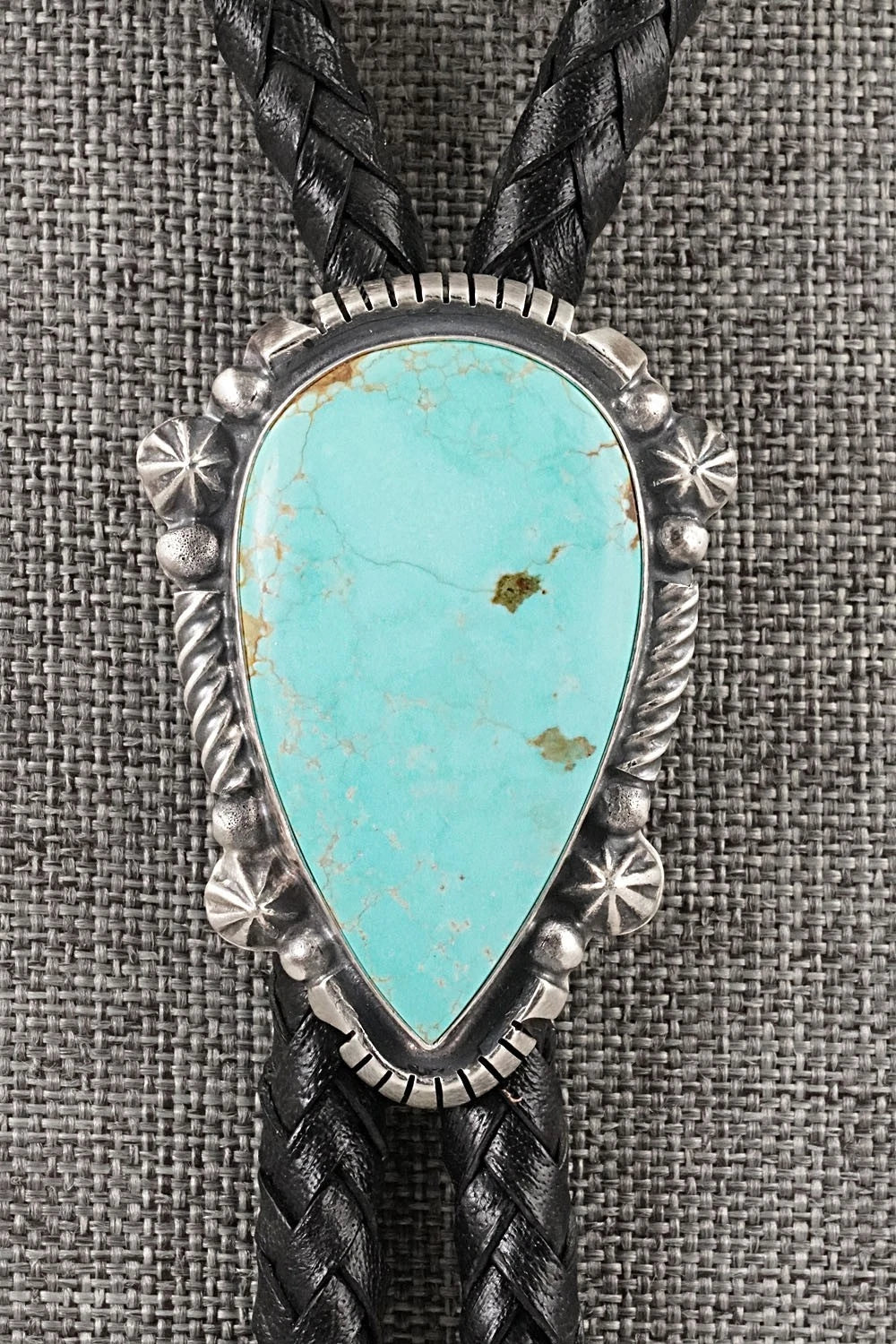 Turquoise & Sterling Silver Bolo Tie - Bob Becenti
