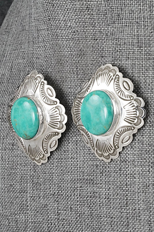 Turquoise & Sterling Silver Earrings - Arnold Blackgoat