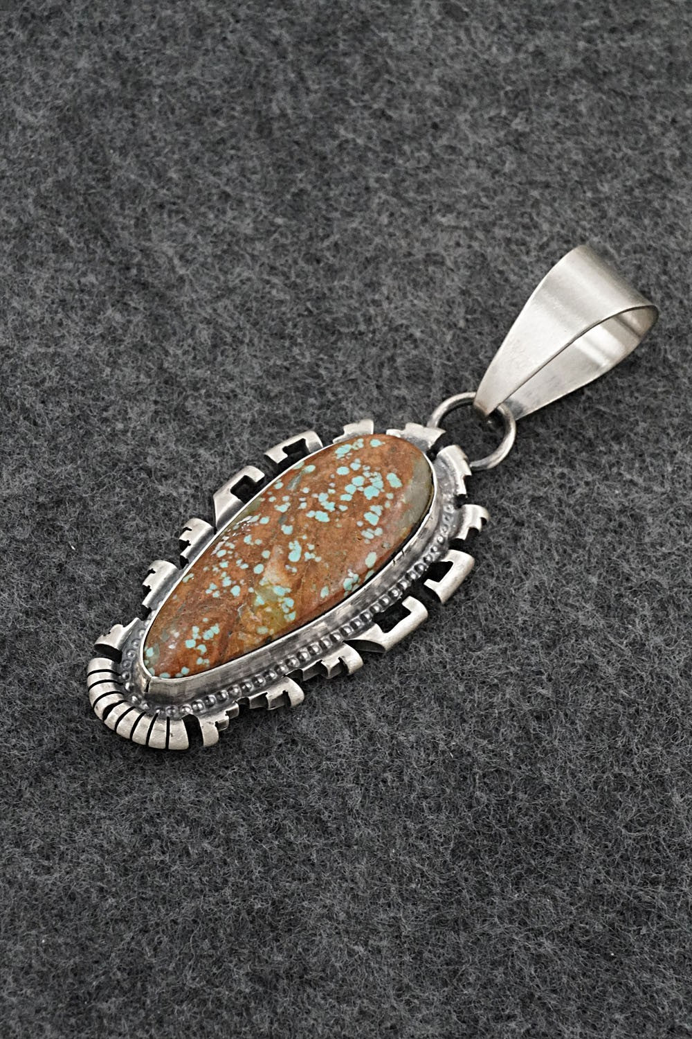 Turquoise & Sterling Silver Pendant - Randy Billy