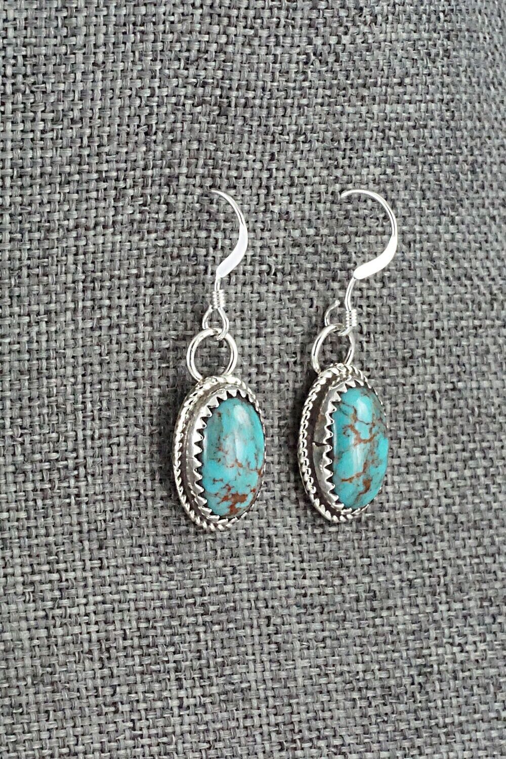 Turquoise & Sterling Silver Earrings - Ernest Hawthorne