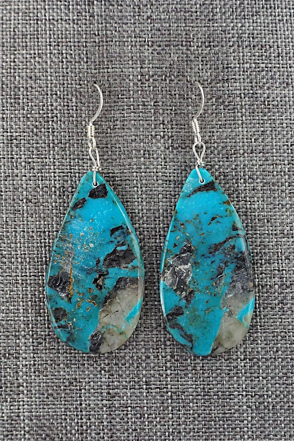 Turquoise & Sterling Silver Earrings - Joe Garcia